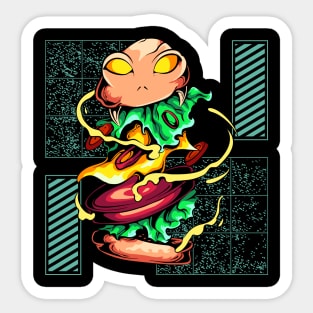 Monster Burger Sticker